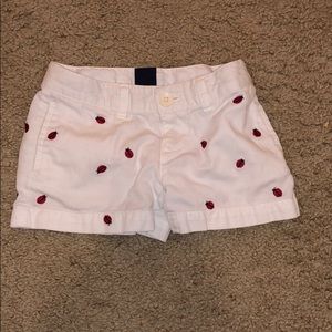 White Ladybug Shorts